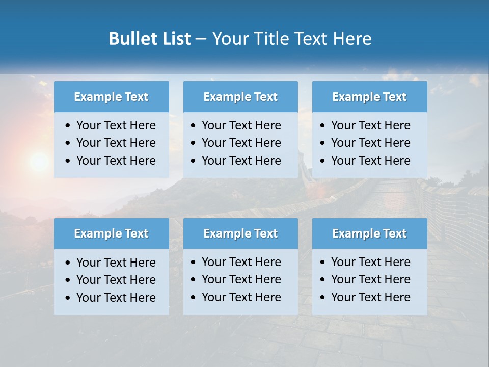 A Picture Of The Great Wall Of China PowerPoint Template