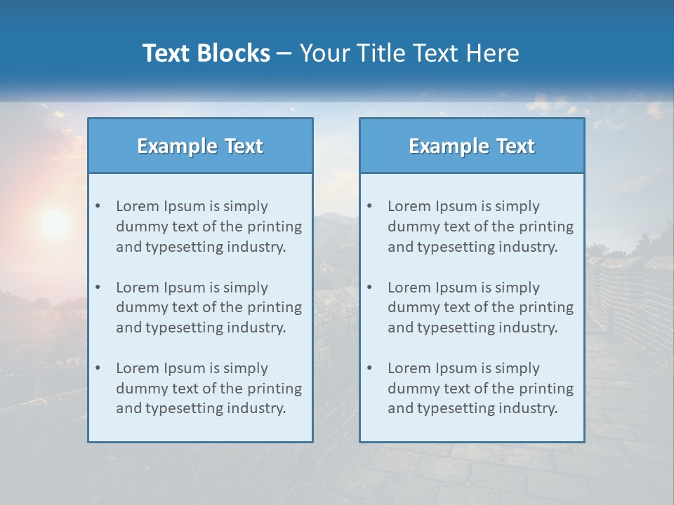 A Picture Of The Great Wall Of China PowerPoint Template