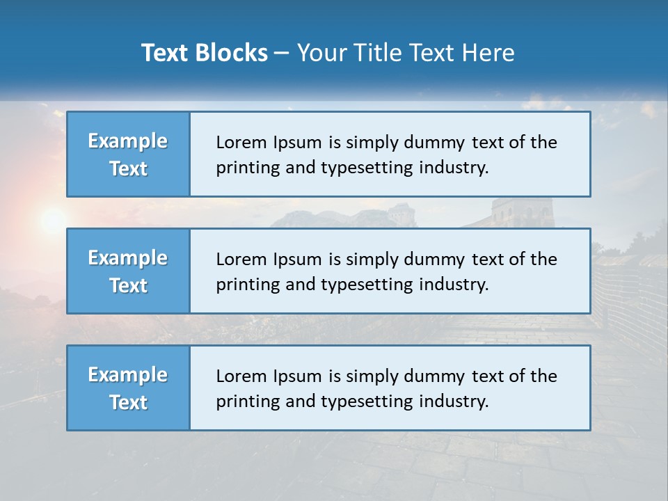 A Picture Of The Great Wall Of China PowerPoint Template