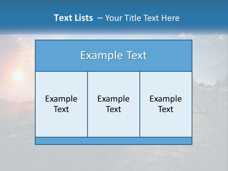 A Picture Of The Great Wall Of China PowerPoint Template