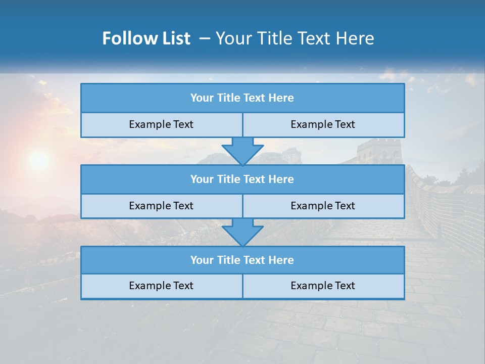 A Picture Of The Great Wall Of China PowerPoint Template