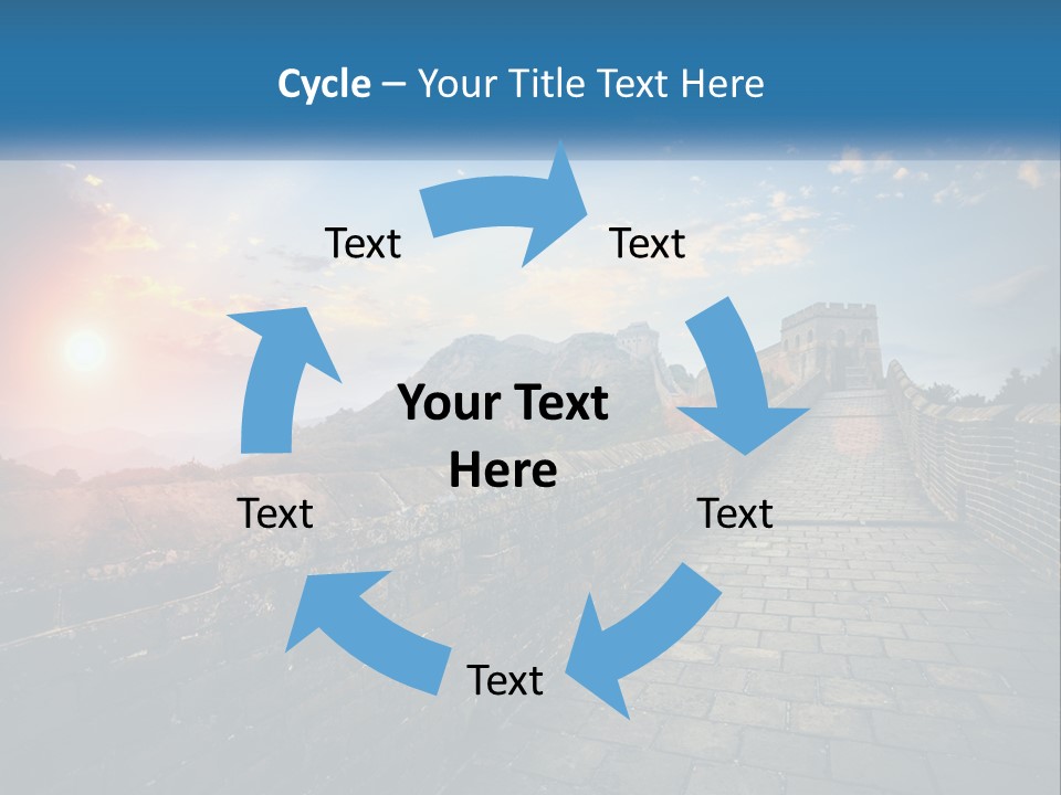 A Picture Of The Great Wall Of China PowerPoint Template
