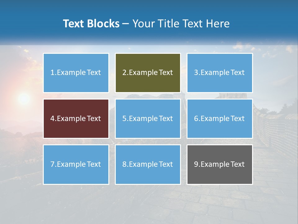 A Picture Of The Great Wall Of China PowerPoint Template