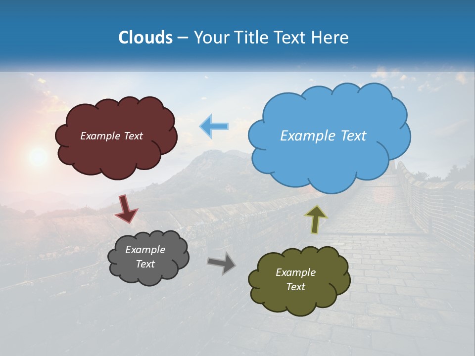 A Picture Of The Great Wall Of China PowerPoint Template