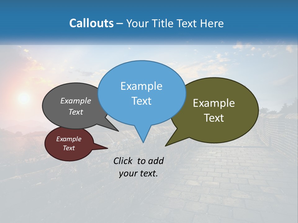 A Picture Of The Great Wall Of China PowerPoint Template