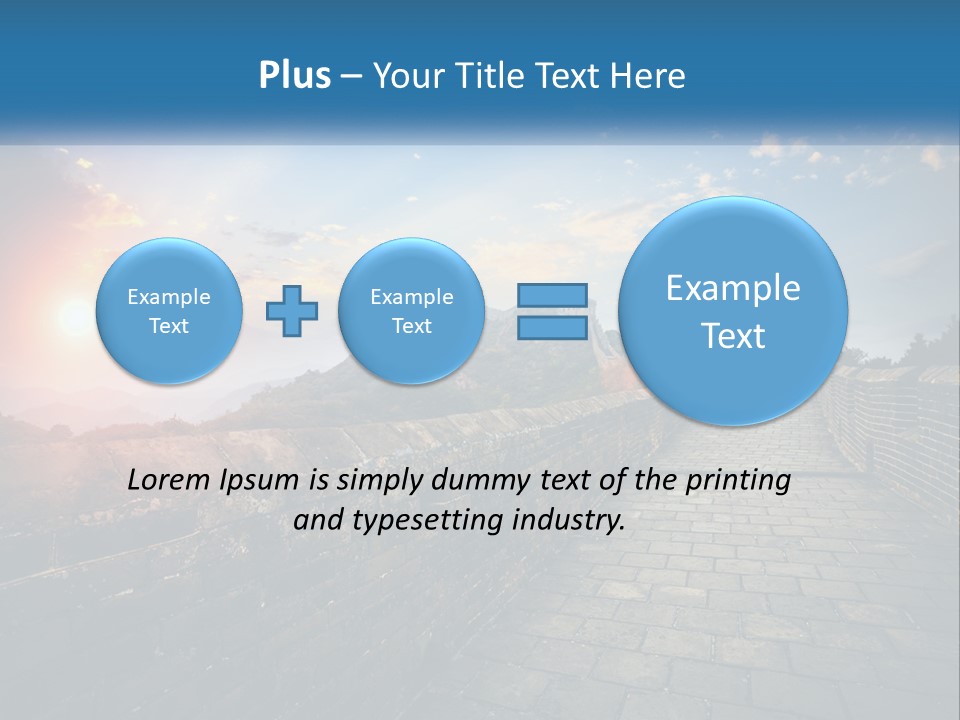 A Picture Of The Great Wall Of China PowerPoint Template