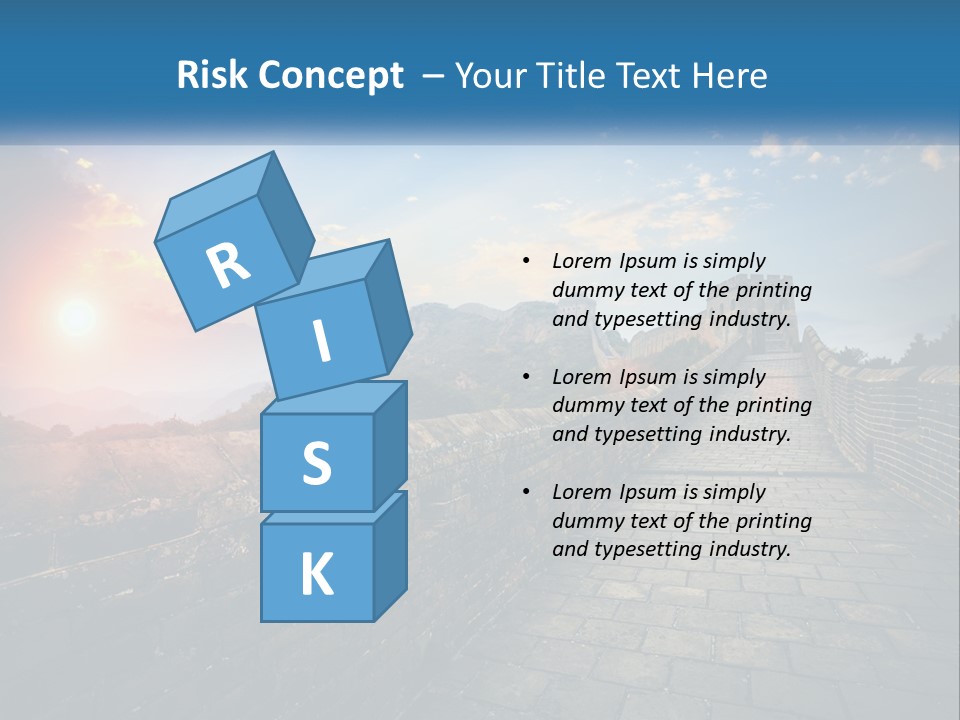 A Picture Of The Great Wall Of China PowerPoint Template