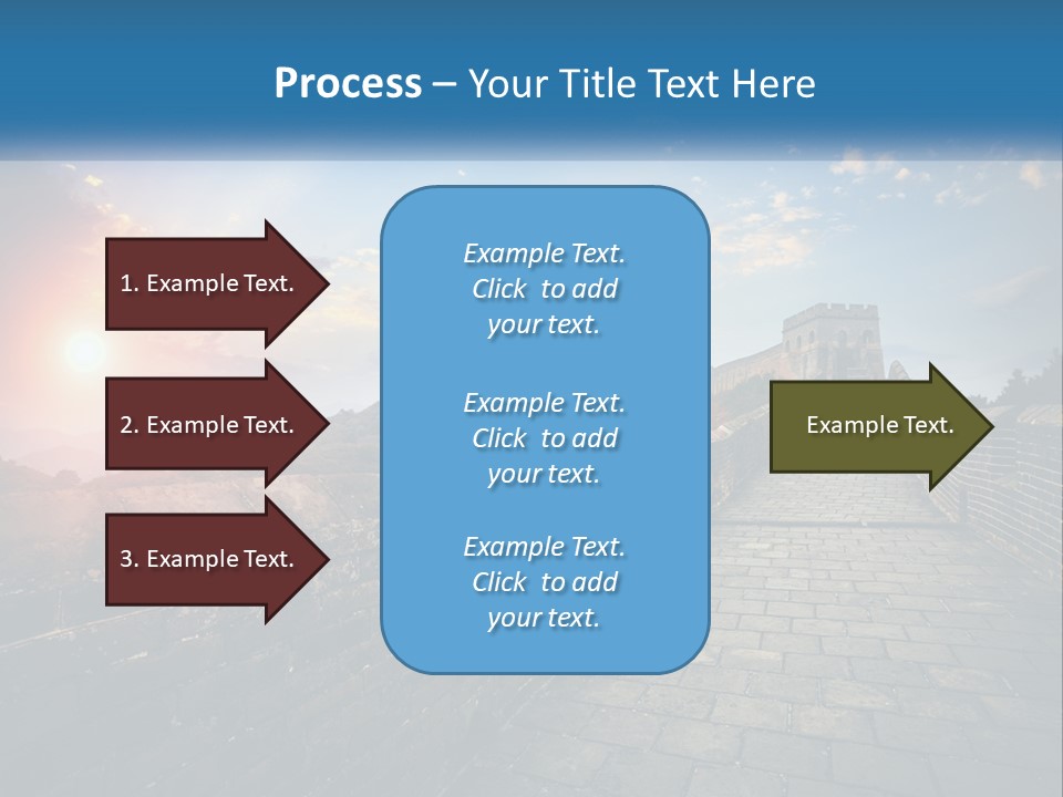 A Picture Of The Great Wall Of China PowerPoint Template