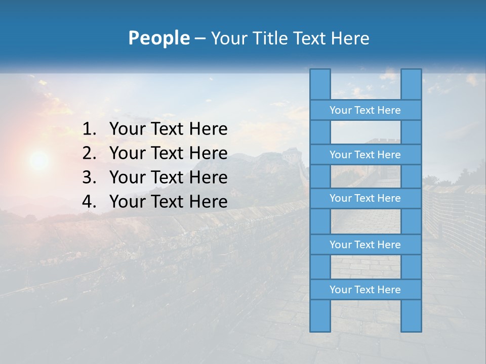 A Picture Of The Great Wall Of China PowerPoint Template