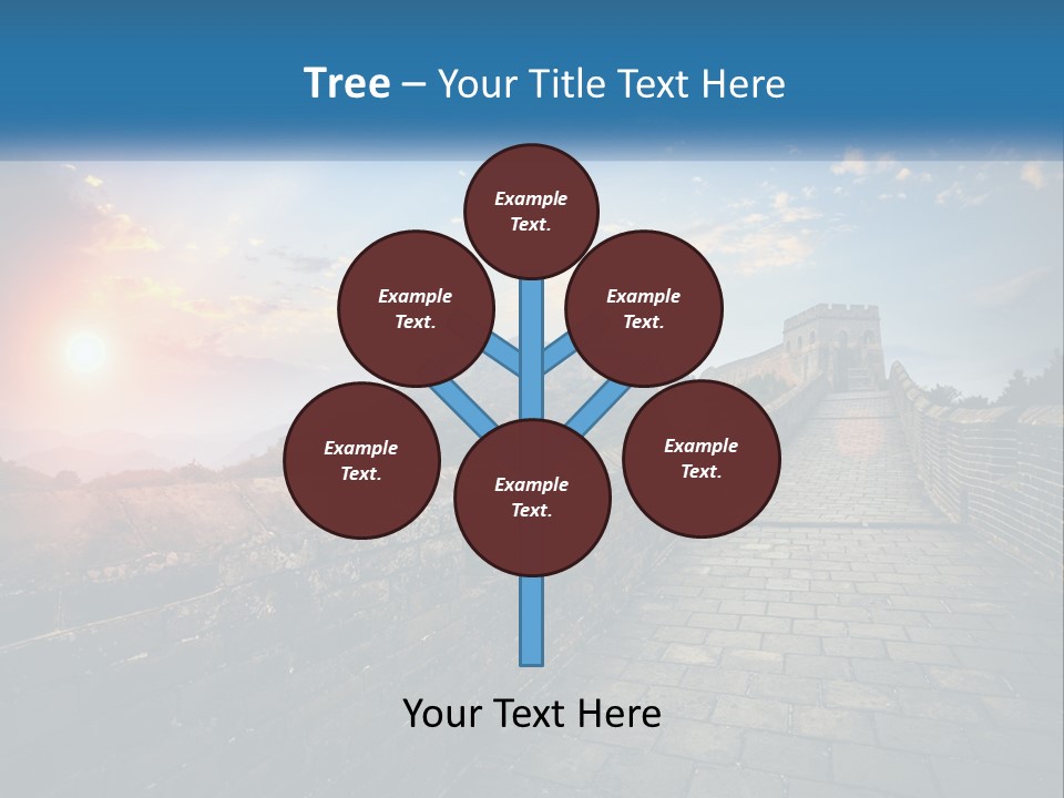 A Picture Of The Great Wall Of China PowerPoint Template