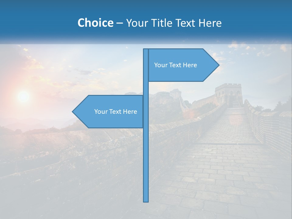 A Picture Of The Great Wall Of China PowerPoint Template