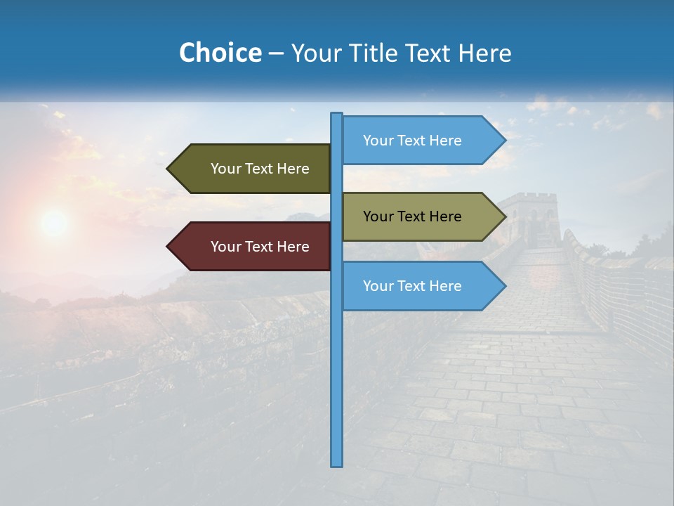 A Picture Of The Great Wall Of China PowerPoint Template