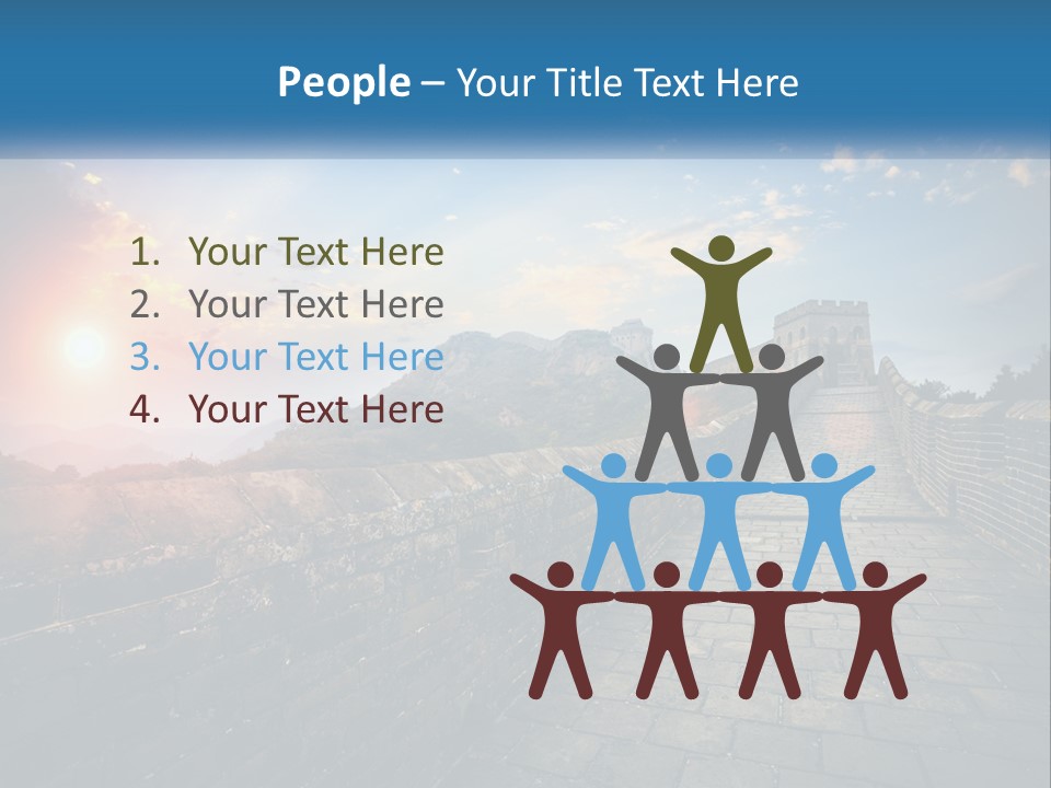 A Picture Of The Great Wall Of China PowerPoint Template