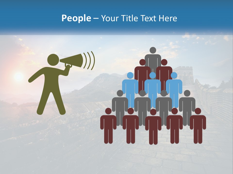 A Picture Of The Great Wall Of China PowerPoint Template