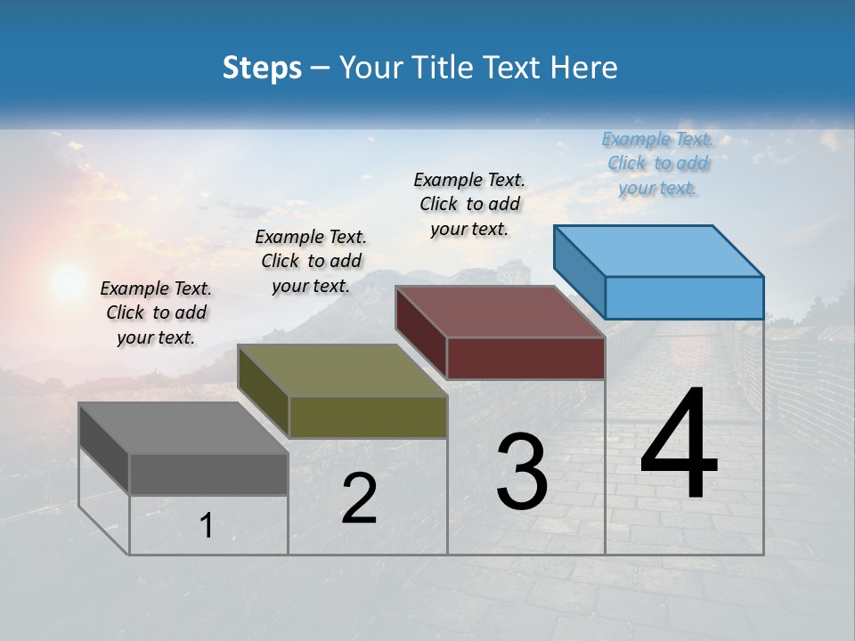 A Picture Of The Great Wall Of China PowerPoint Template