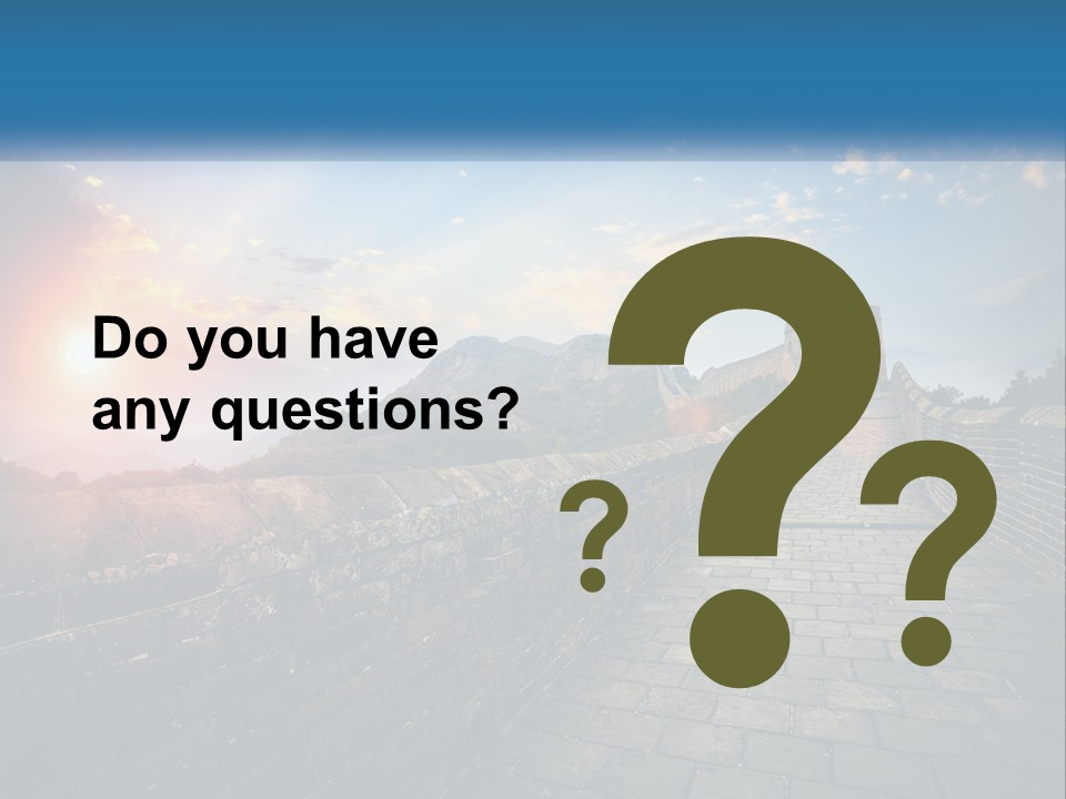 A Picture Of The Great Wall Of China PowerPoint Template