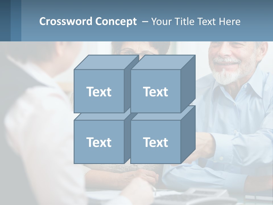 A Couple Of People Shaking Hands Over A Desk PowerPoint Template