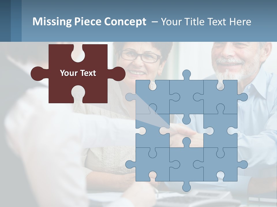 A Couple Of People Shaking Hands Over A Desk PowerPoint Template