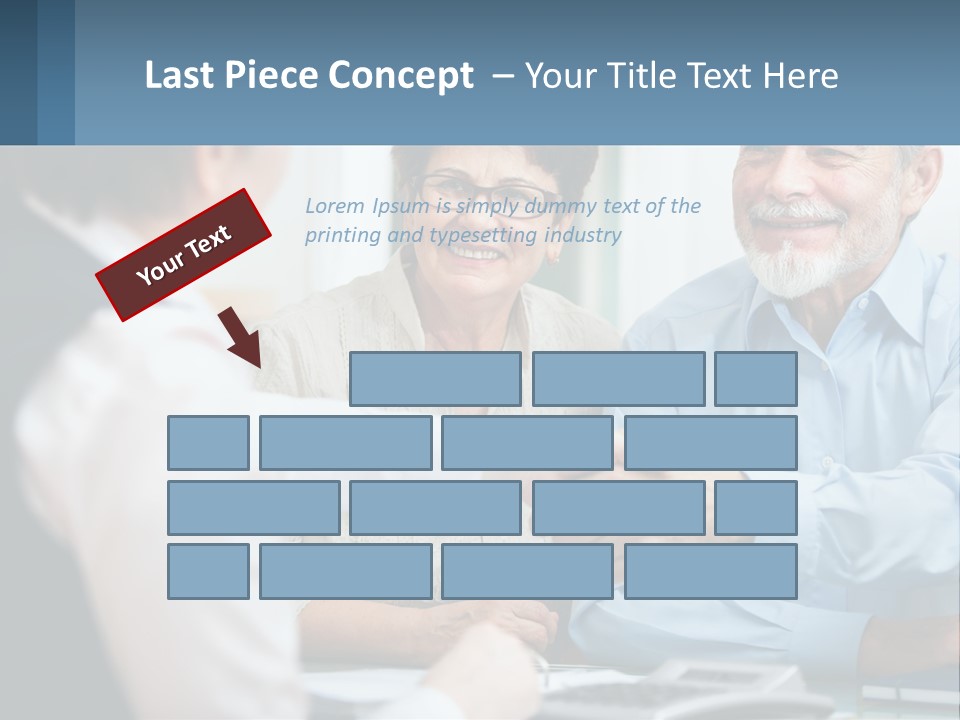A Couple Of People Shaking Hands Over A Desk PowerPoint Template