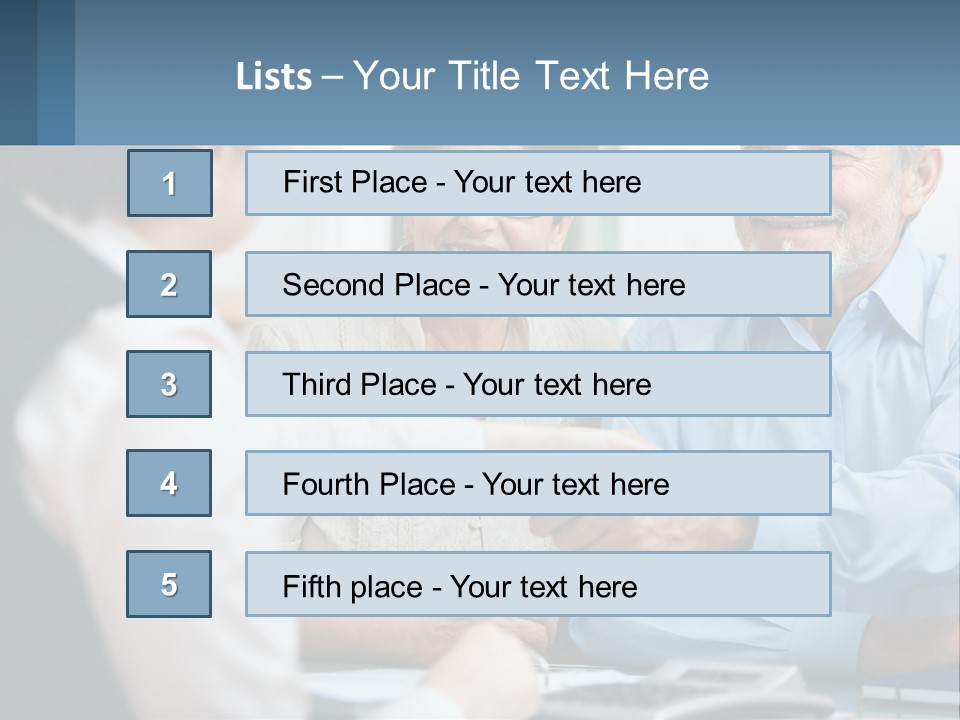 A Couple Of People Shaking Hands Over A Desk PowerPoint Template