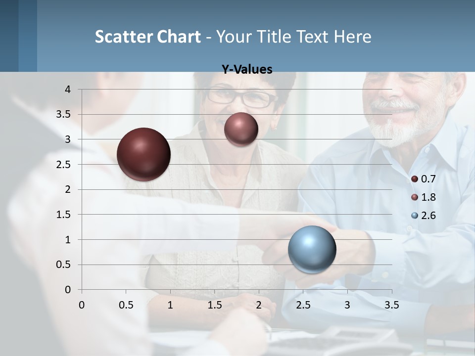 A Couple Of People Shaking Hands Over A Desk PowerPoint Template