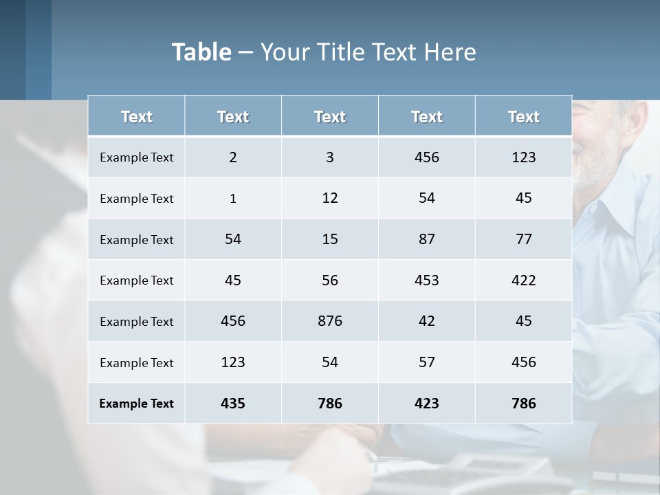 A Couple Of People Shaking Hands Over A Desk PowerPoint Template