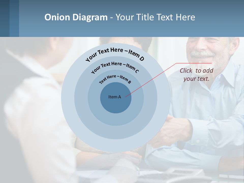 A Couple Of People Shaking Hands Over A Desk PowerPoint Template