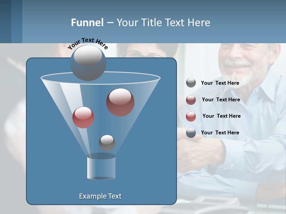 A Couple Of People Shaking Hands Over A Desk PowerPoint Template