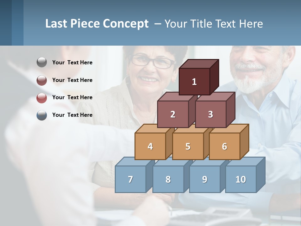 A Couple Of People Shaking Hands Over A Desk PowerPoint Template