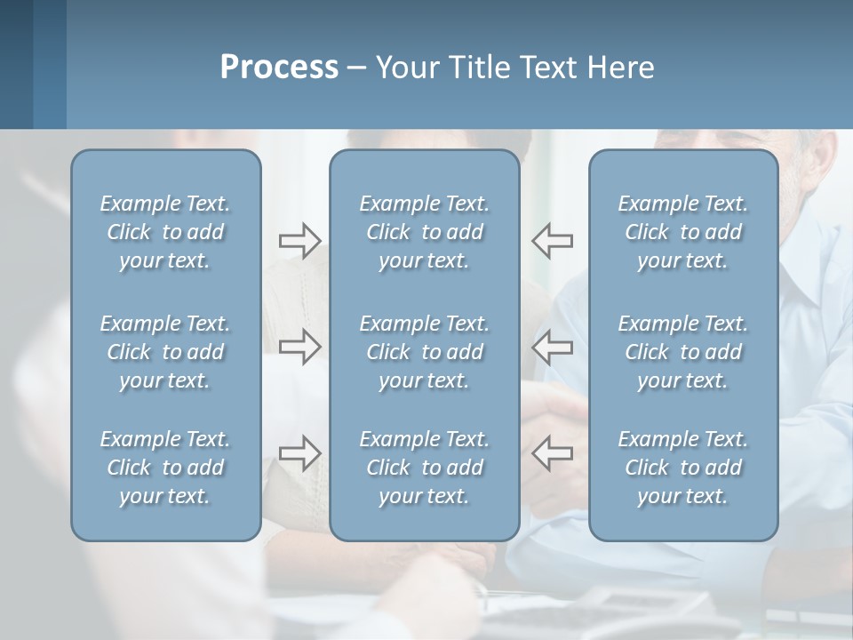 A Couple Of People Shaking Hands Over A Desk PowerPoint Template