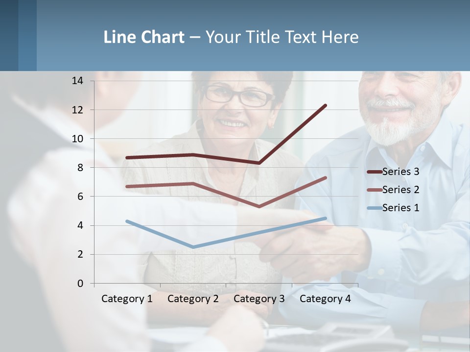 A Couple Of People Shaking Hands Over A Desk PowerPoint Template