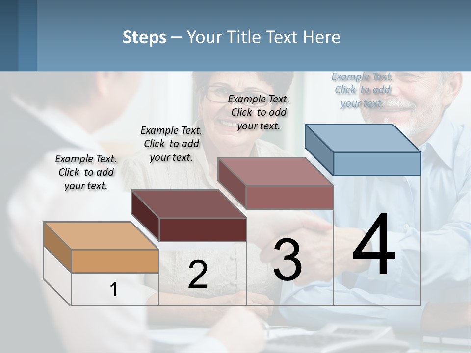 A Couple Of People Shaking Hands Over A Desk PowerPoint Template