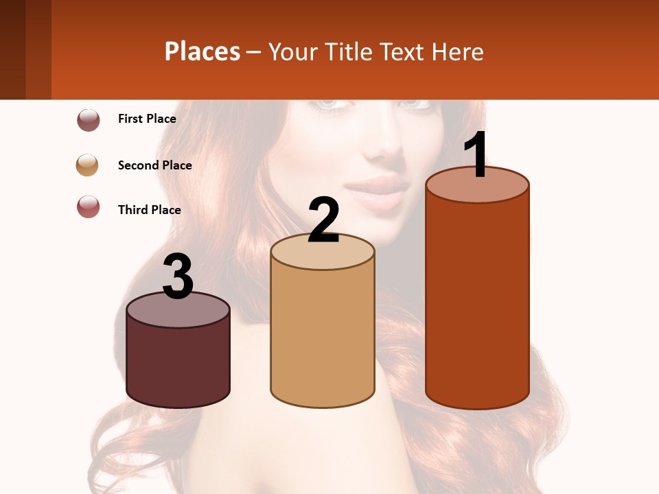 A Beautiful Woman With Long Red Hair Powerpoint Template PowerPoint Template