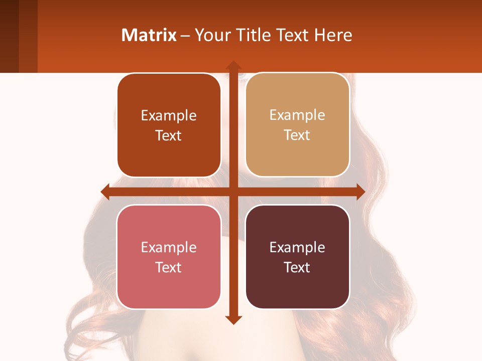 A Beautiful Woman With Long Red Hair Powerpoint Template PowerPoint Template