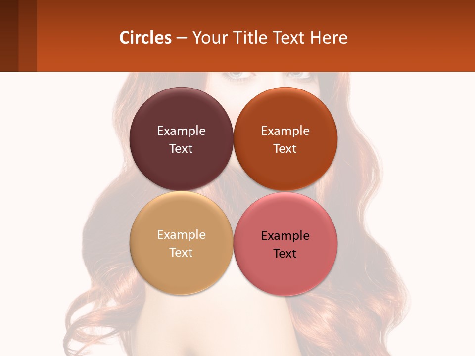 A Beautiful Woman With Long Red Hair Powerpoint Template PowerPoint Template