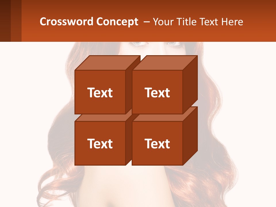 A Beautiful Woman With Long Red Hair Powerpoint Template PowerPoint Template