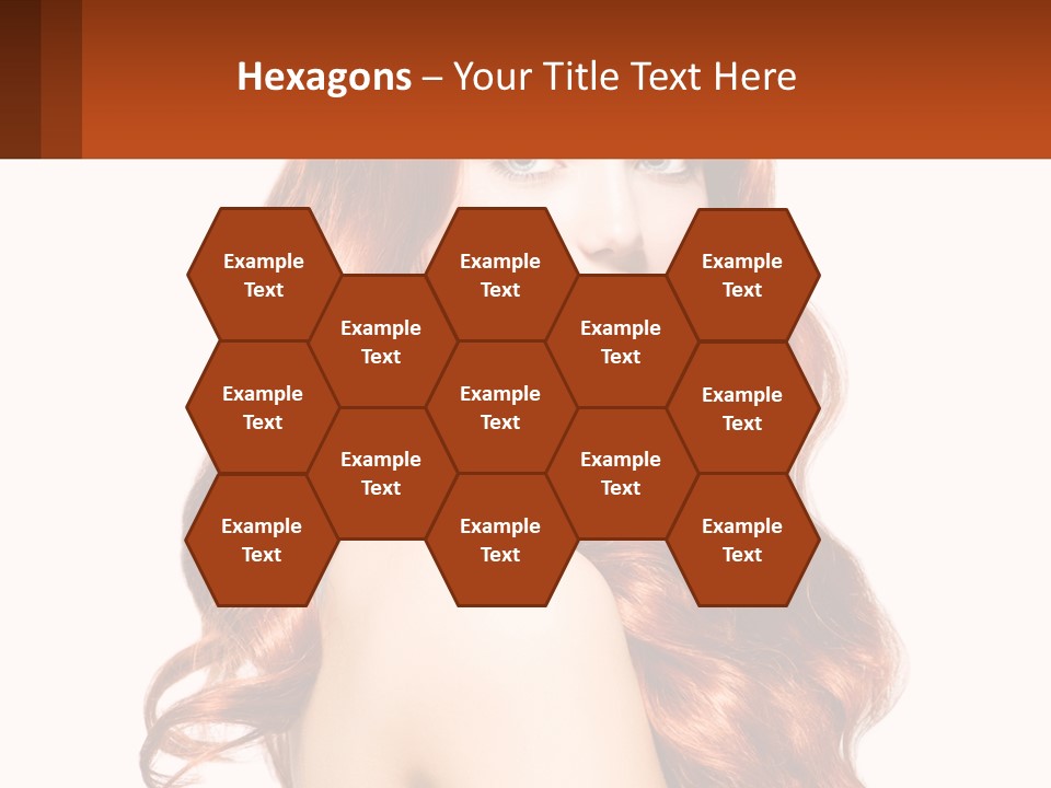 A Beautiful Woman With Long Red Hair Powerpoint Template PowerPoint Template
