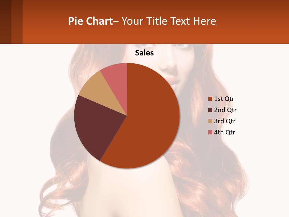 A Beautiful Woman With Long Red Hair Powerpoint Template PowerPoint Template