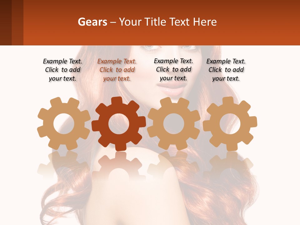 A Beautiful Woman With Long Red Hair Powerpoint Template PowerPoint Template