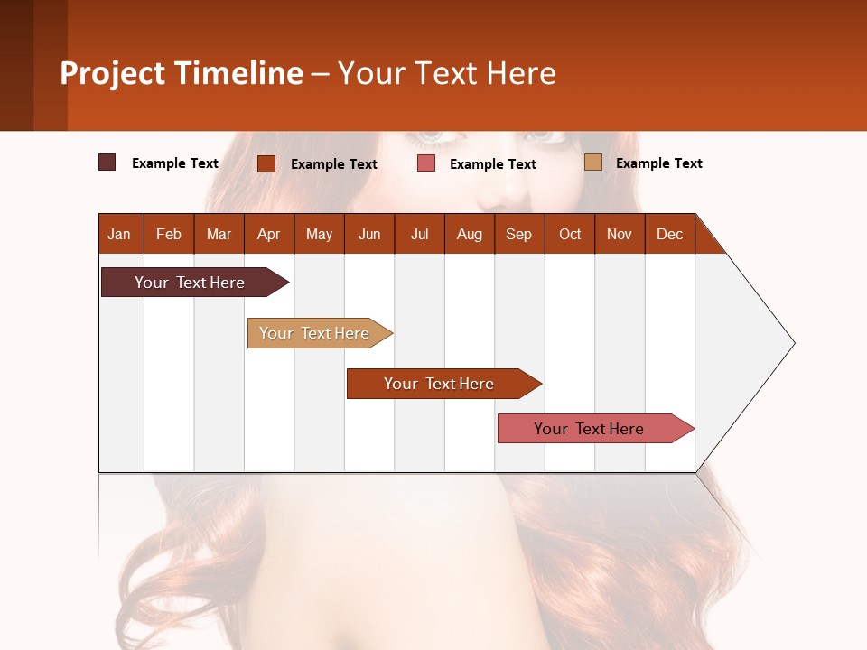 A Beautiful Woman With Long Red Hair Powerpoint Template PowerPoint Template