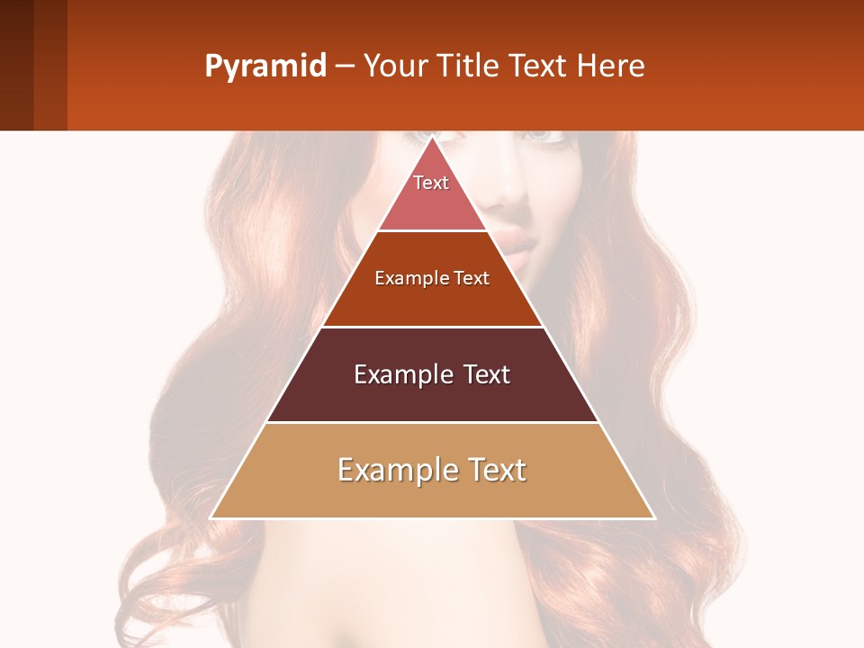 A Beautiful Woman With Long Red Hair Powerpoint Template PowerPoint Template