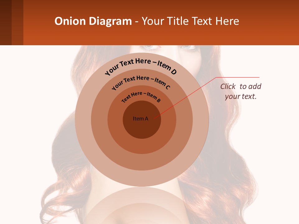 A Beautiful Woman With Long Red Hair Powerpoint Template PowerPoint Template