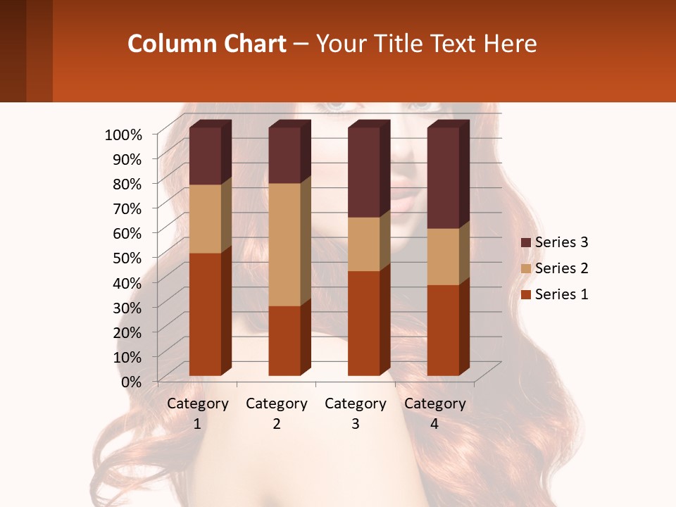 A Beautiful Woman With Long Red Hair Powerpoint Template PowerPoint Template