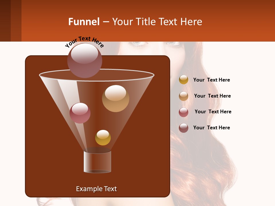 A Beautiful Woman With Long Red Hair Powerpoint Template PowerPoint Template