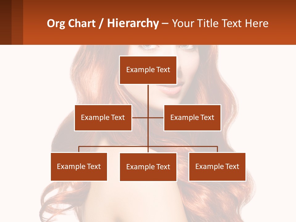 A Beautiful Woman With Long Red Hair Powerpoint Template PowerPoint Template
