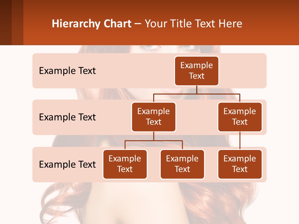 A Beautiful Woman With Long Red Hair Powerpoint Template PowerPoint Template