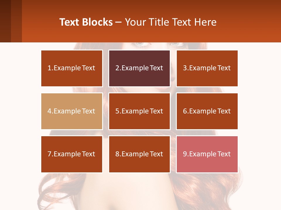 A Beautiful Woman With Long Red Hair Powerpoint Template PowerPoint Template