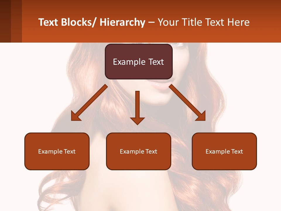 A Beautiful Woman With Long Red Hair Powerpoint Template PowerPoint Template
