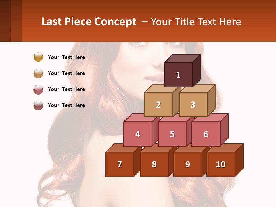 A Beautiful Woman With Long Red Hair Powerpoint Template PowerPoint Template