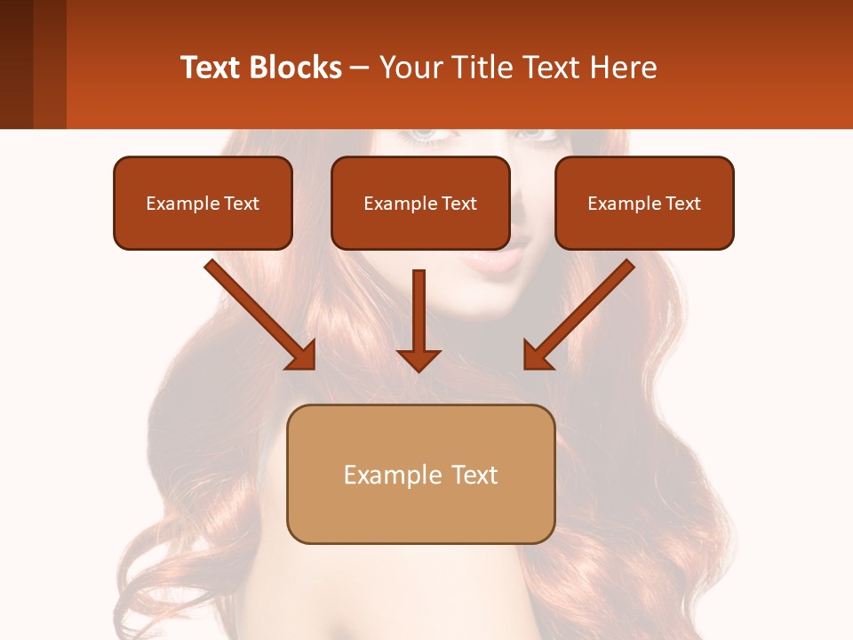 A Beautiful Woman With Long Red Hair Powerpoint Template PowerPoint Template